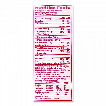 Mega Pop Popcorn, Butter, 8 oz Bag, 36 Bags/Carton (2836)