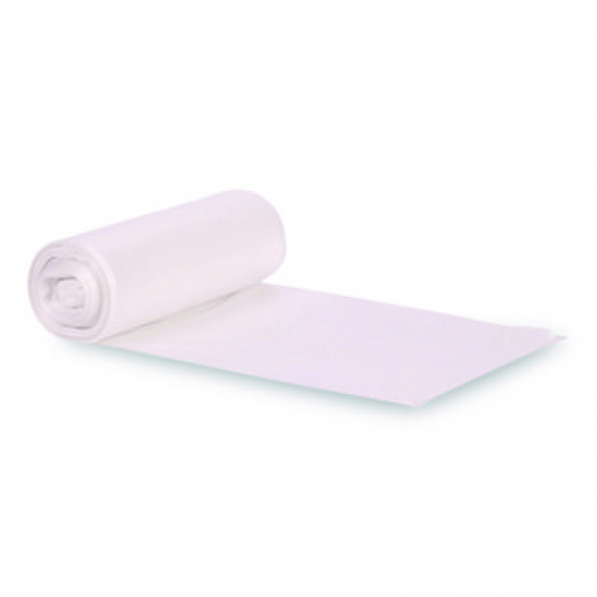 Low Density Can Liners, 30 gal, 0.5 mil, 30" x 36", Clear, Flat Pack, 250/Carton (659385)