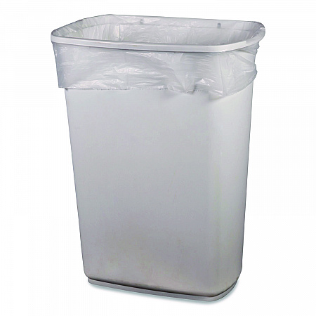 Low Density Can Liners, 56 gal, 1.5 mil, 43 x 47 Clear, Flat Pack, 100/Carton (H8647AC)