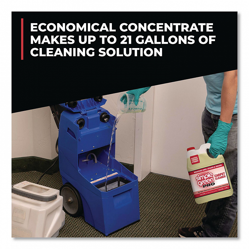 Pro Carpet Cleaner, Unscented, 1 gal Bottle, 4/Carton (0506128)