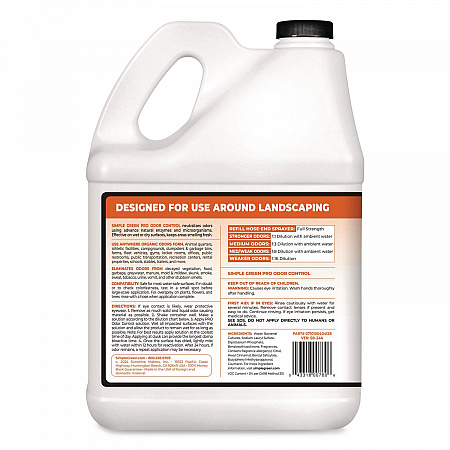 Pro Odor Control, Lemongrass Eucalyptus, 1 gal Bottle, 4/Carton (0704128)