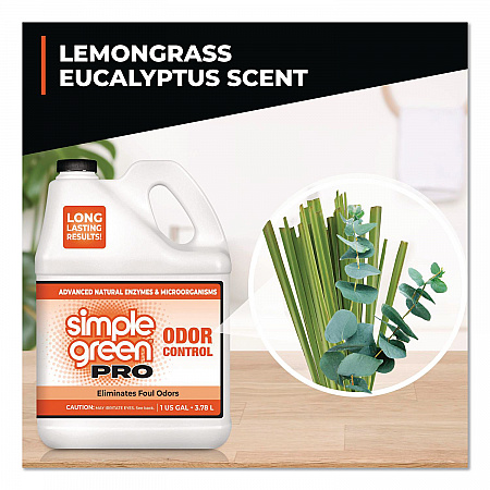 Pro Odor Control, Lemongrass Eucalyptus, 1 gal Bottle, 4/Carton (0704128)