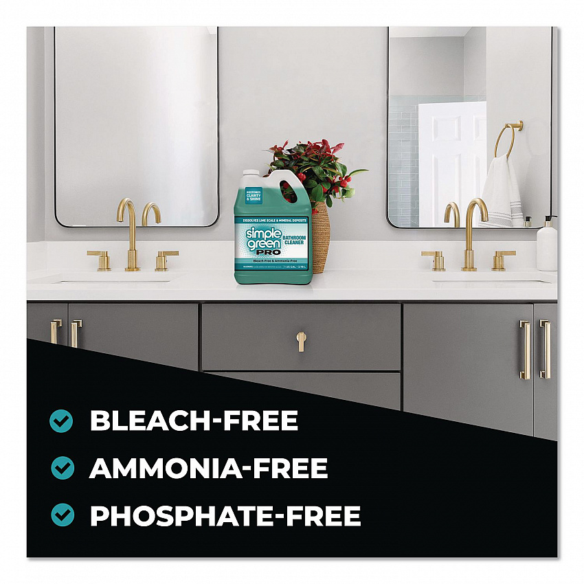 Pro Bathroom Cleaner, 1 gal Bottle, 4/Carton (1751128)