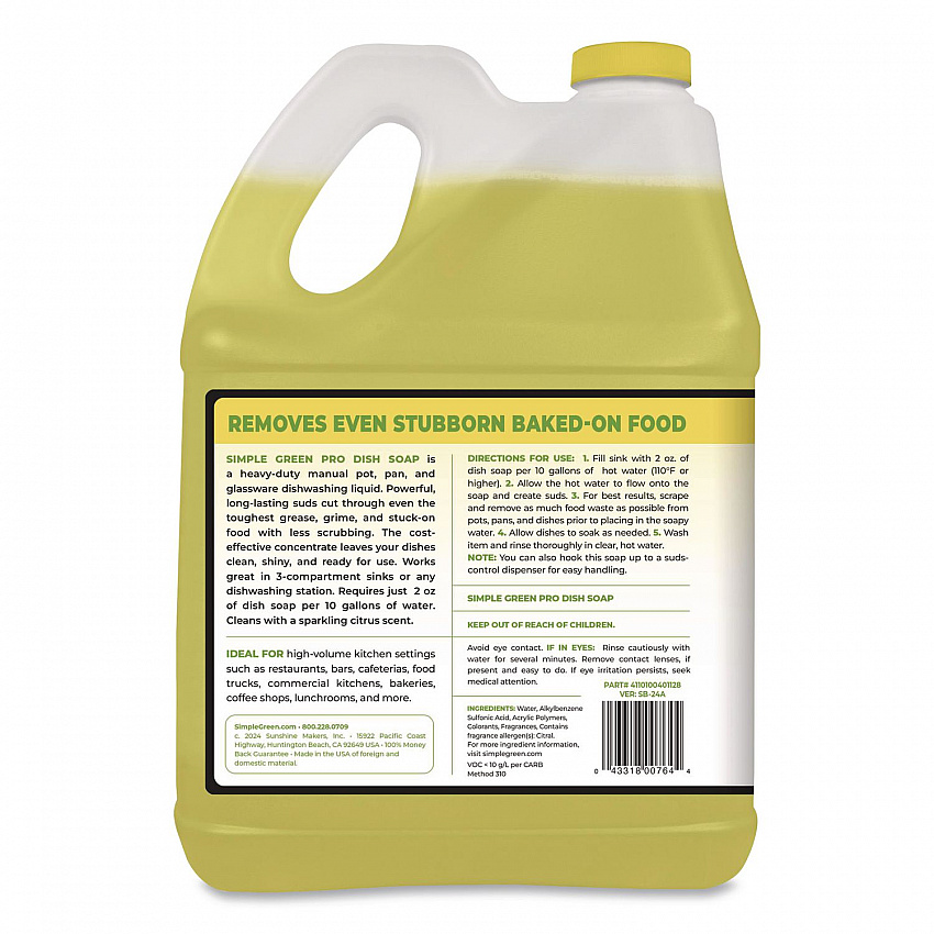 Pro Dish Soap, Sparkling Citrus Scent, 1 gal Bottle, 4/Carton (4101128)