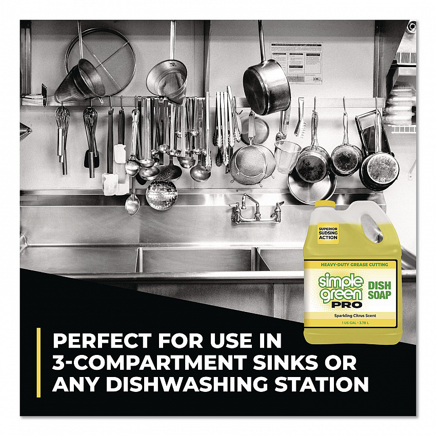 Pro Dish Soap, Sparkling Citrus Scent, 1 gal Bottle, 4/Carton (4101128)