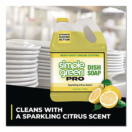 Pro Dish Soap, Sparkling Citrus Scent, 1 gal Bottle, 4/Carton (4101128)