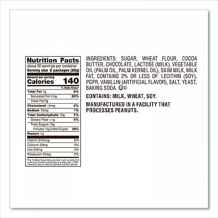 Snack Size, Crisp Wafers in Milk Chocolate,  20.1 oz Bag (07668EA)