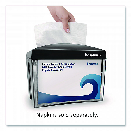Interfold Napkin Dispenser, 7.9 x 5.6 x 7.9, Black (1503)