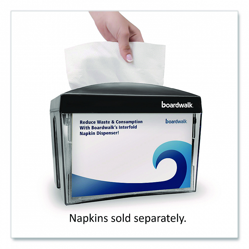 Interfold Napkin Dispenser, 7.9 x 5.6 x 7.9, Black (1503)