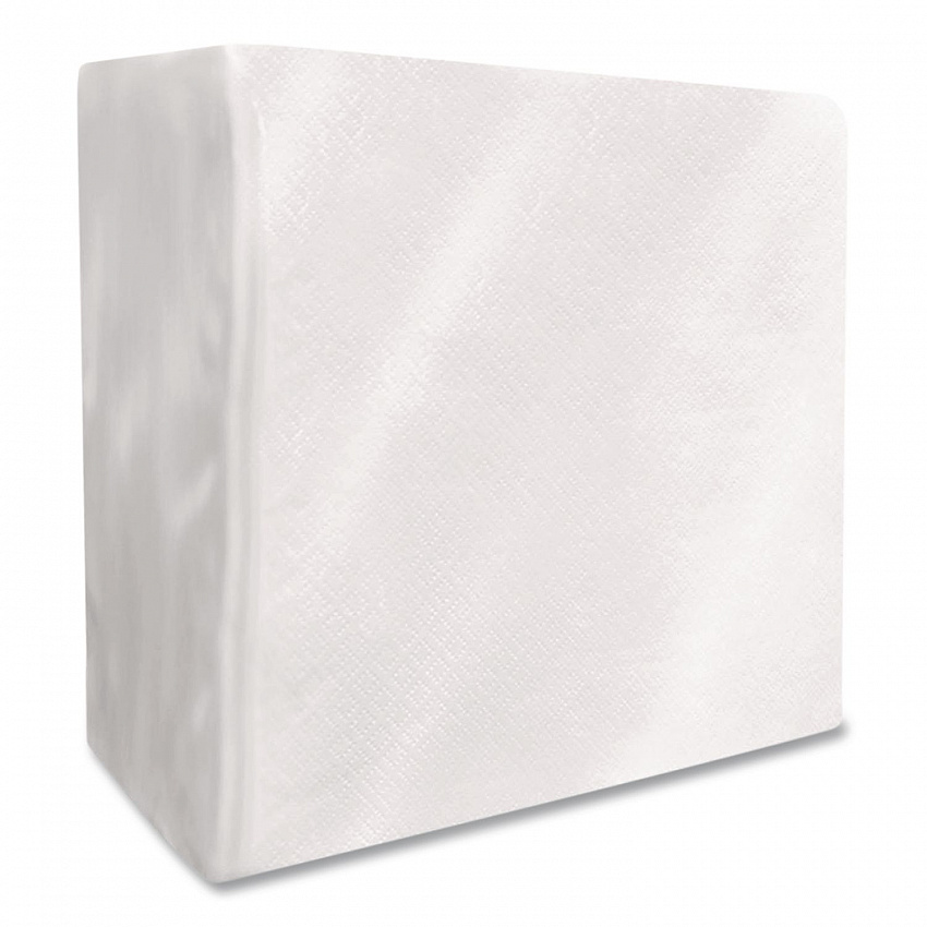 Dinner Napkins, 1-Ply, 16" x 16", White, 250/Pack, 12 Packs/Carton (1616NAPW)