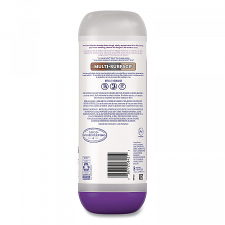PowerMop Cleaning Solution and Pads Refill Pack, Lavender, Scent, 25.3 oz Bottle and 5 Pads per Pack, 4 Packs/Carton (09117)