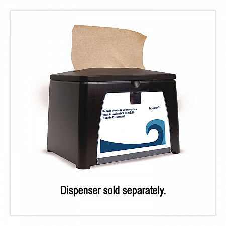 Interfold Napkins, 1-Ply, 8.8 x 6.3, Kraft, 500/Pack, 12 Packs/Carton (6000INTK)