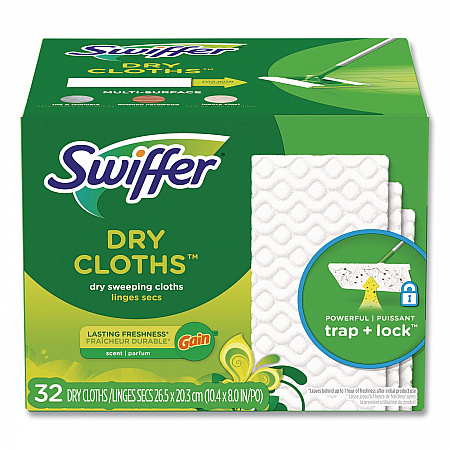 Dry Refill Cloths. 8 x 10.4, White, 32 Box, 4 Boxes/Carton (83059)