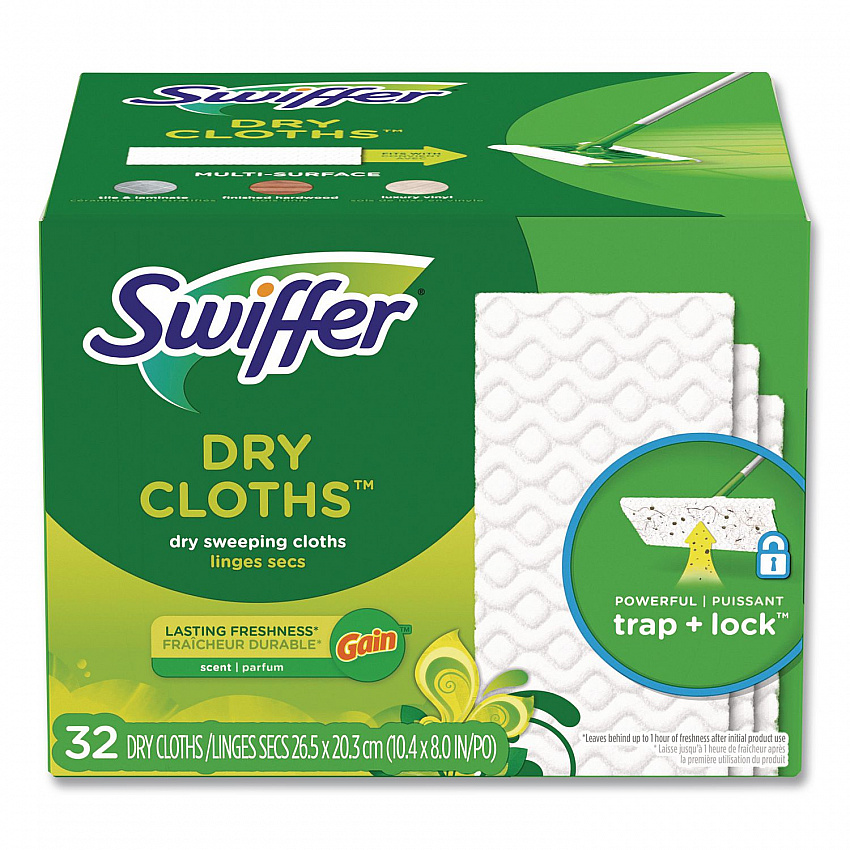 Dry Refill Cloths. 8 x 10.4, White, 32 Box, 4 Boxes/Carton (83059)