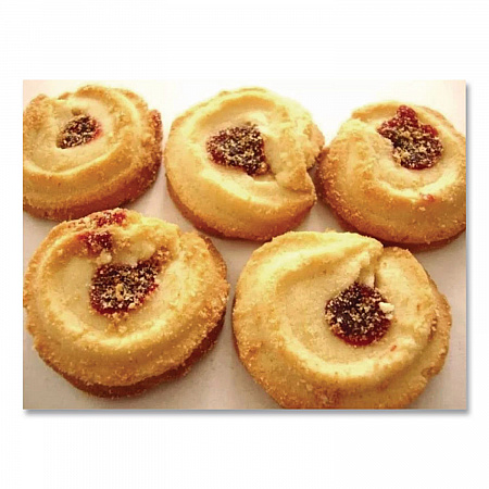 Premium Berry Jam Shortbread Cookies, Strawberry, 2 oz, 36/Carton (BIS59637)