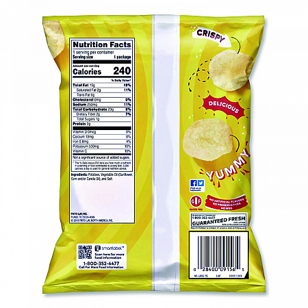 Regular Potato Chips, 1.5 oz Bag, 64/Carton (FRI44359)