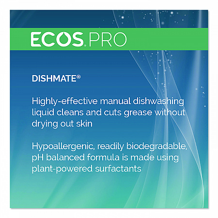 Dishmate Manual Dish Liquid, Free and Clear, 5 gal Pail (PL972105)