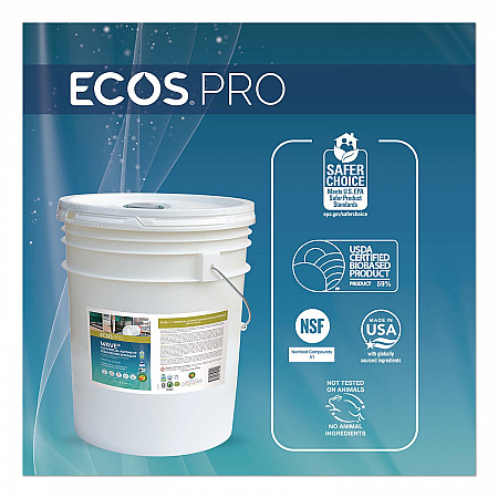 Wave Commercial Automatic Dishwasher Detergent, Free and Clear, 5 gal Pail (PL944005)