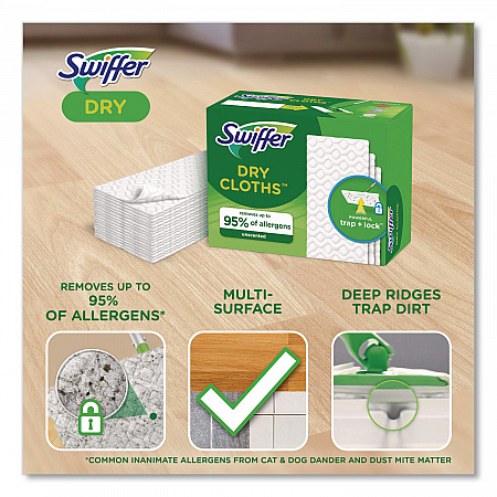 Dry Refill Cloths, 10.63 x 8, White, 32/Box, 4 Boxes/Carton (21457)