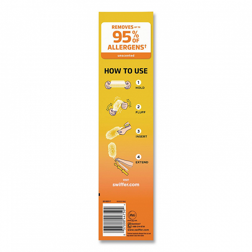 Heavy Duty Dusters with Extendable Handle, 14" to 3 ft Handle, 1 Handle and 3 Dusters/Kit (82074)