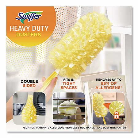 Heavy Duty Dusters with Extendable Handle, Plastic Handle Extends to 3 ft, 1 Handle and 3 Dusters/Kit, 6 Kits/Carton (82074CT)