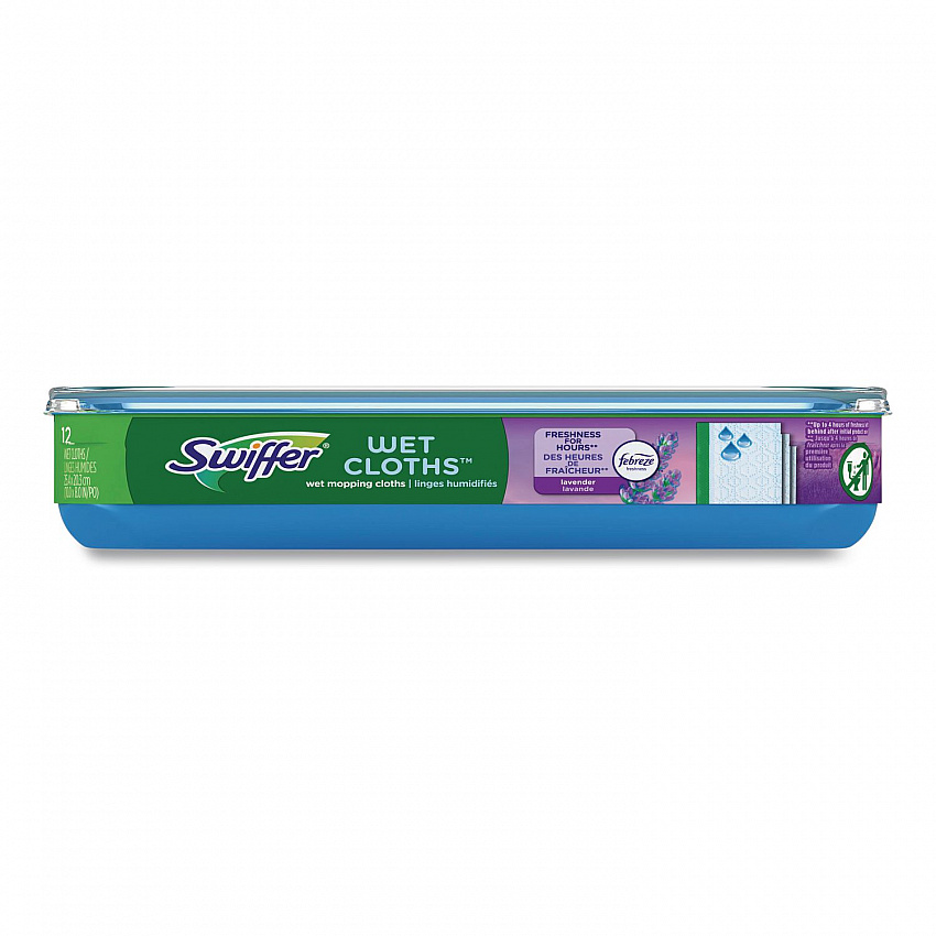 Wet Refill Cloths, 10 x 8, Lavender Vanilla and Comfort, White, 36/Carton (55311)