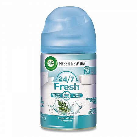 Freshmatic Ultra Automatic Spray Refill, Fresh Waters, 5.89 oz Aerosol Spray, 6/Carton (79553)