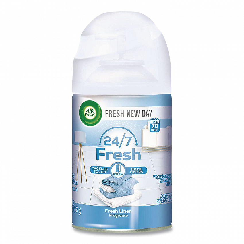 Freshmatic Ultra Spray Refill, Fresh Linen, 5.89 oz Aerosol Spray, 6/Carton (82314CT)