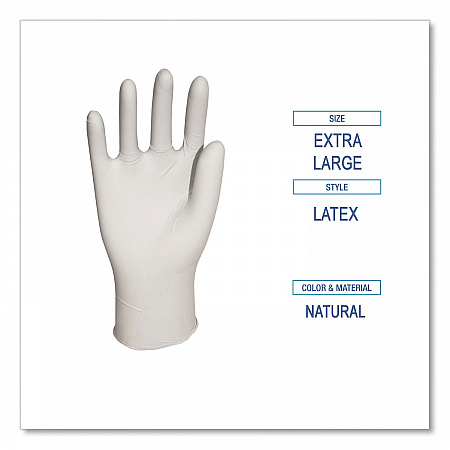 General-Purpose Latex Gloves, Powder-Free, X-Large, 4.4 mil Thick, 9.5