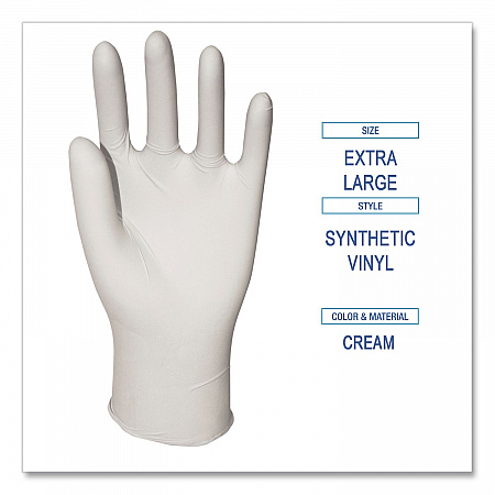 Powder-Free Synthetic Vinyl Gloves, X-Large, 4 mil Thick, 9.5