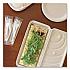 Fiber Hinged Takeout Containers, 13.7 x 6.6 x 1.3, Natural, Paper, 200/Carton (PBSCU13LFS)