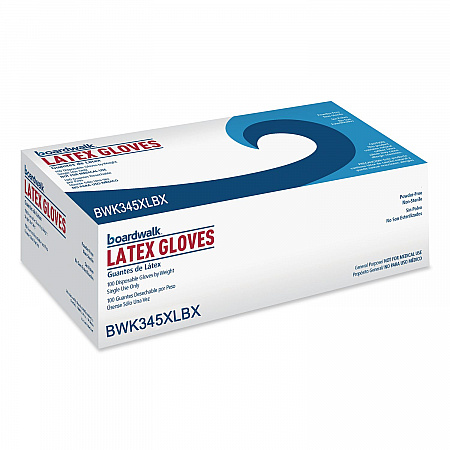 General-Purpose Latex Gloves, Powder-Free, X-Large, 4.4 mil Thick, 9.5
