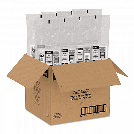 Compostable Paper Dinnerware, ProPlanet Seal, Bowl, 12 oz, White, 1,000/Carton (HB12PLANET)