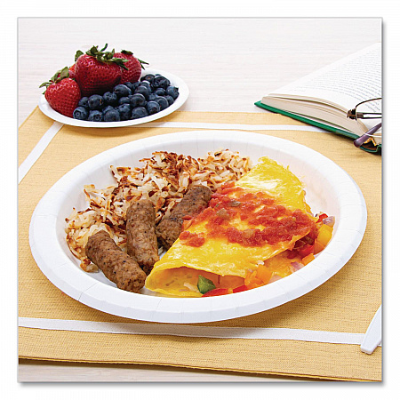 Compostable Paper Dinnerware, ProPlanet Seal, Plate, 10
