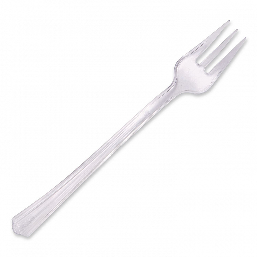Petites Mini Utensils, Mediumweight, Petite Tasting Fork, Plastic, Clear, 500/Carton (APTFKCL)