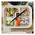 Fiber Containers, Bento Box, 5 Compartments, 12 x 9.5 x 2, Natural, Paper, 300/Carton (TRSCBBLFS)