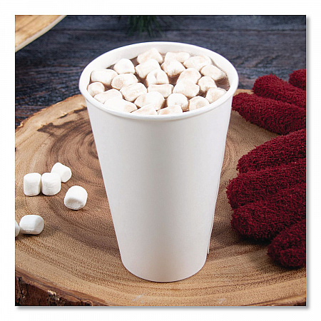 Thermoguard Insulated Paper Hot Cups, 16 oz, White Sustainable Forest Design, 30/Pack (DWTG16WPK)