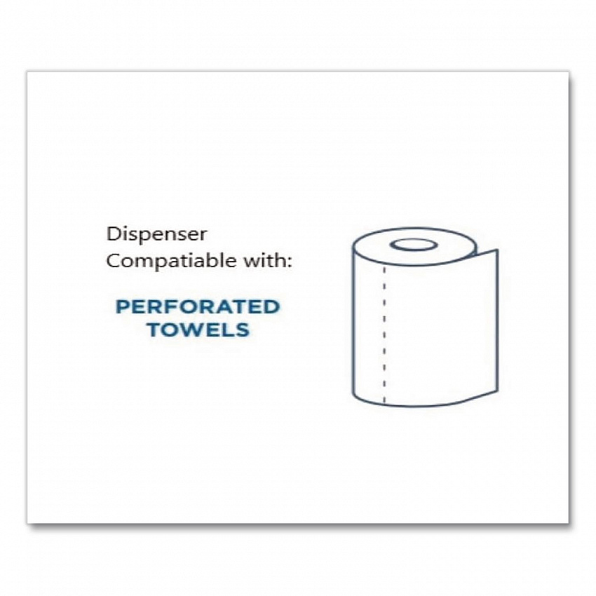 Perforated Paper Towel Roll Dispenser, 4.75 x 13.25 x 3, Chrome (52720)