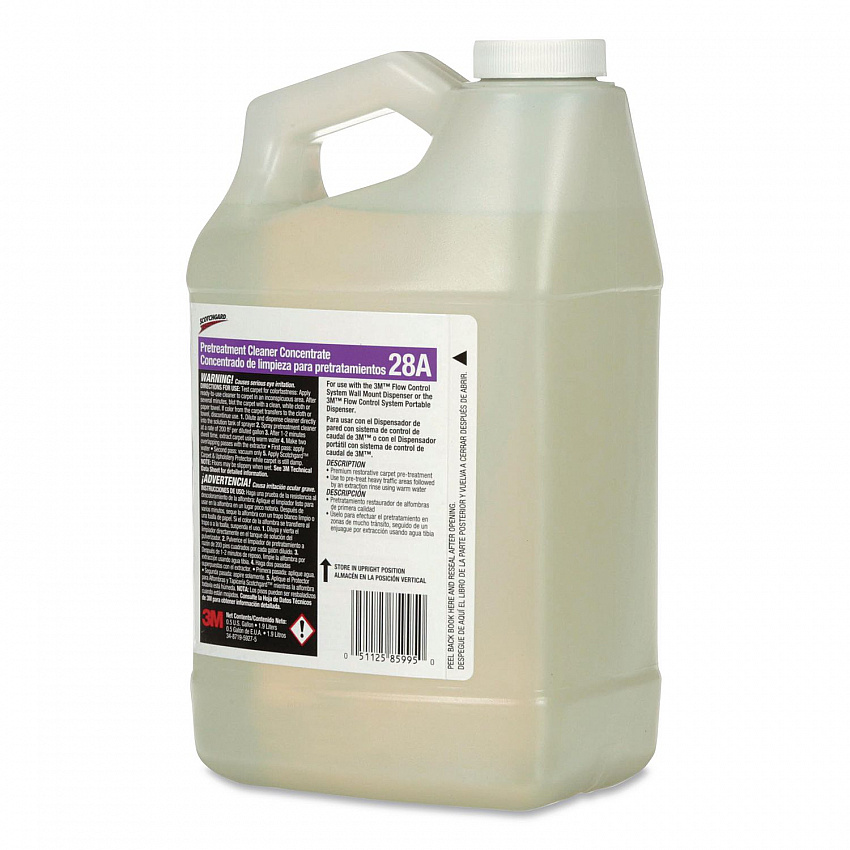 Scotchgard Pretreatment Cleaner Concentrate 28A, 0.5 gal Bottle, 4/Carton (28A)