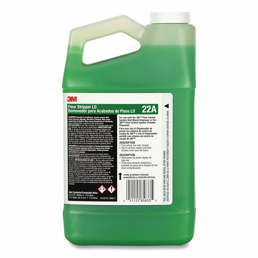 Floor Stripper LO Concentrate 22A, 0.5 gal Bottle, 4/Carton (22A)