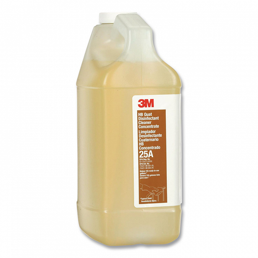 HB Quat Disinfectant Cleaner Concentrate, Unscented, For Flow Control System and Twist 'n Fill System, 1 gal Bottle (25A)