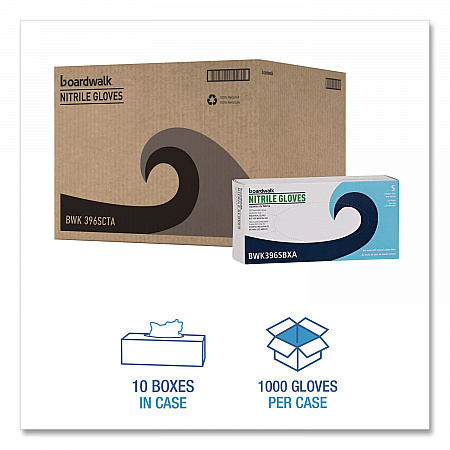 396 Series Disposable General-Purpose Nitrile Gloves, Powder-Free, X-Small, 4.4 mil Thick, 9.5