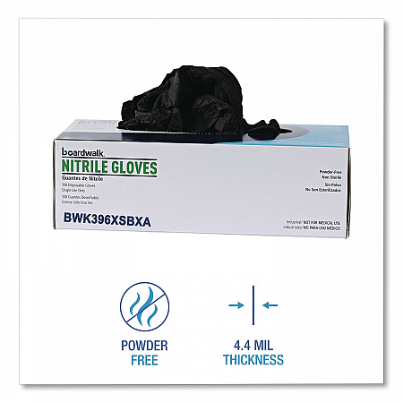 396 Series Disposable General-Purpose Nitrile Gloves, Powder-Free, X-Small, 4.4 mil Thick, 9.5