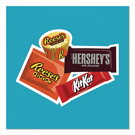 Milk Chocolate Candy Mini Assortment, 60.1 oz Bag, 2/Carton (60004184)
