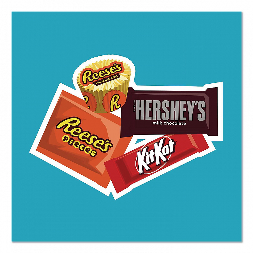 Milk Chocolate Candy Mini Assortment, 60.1 oz Bag, 2/Carton (60004184)