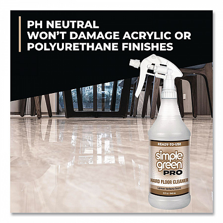 Pro Hard Floor Cleaner, Lemon Verbena Scent, 32 oz Spray Bottle, 12/Carton (0505032)