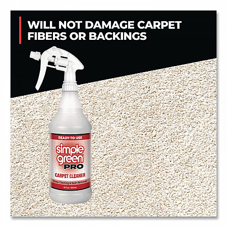 Pro Carpet Cleaner Ready-To-Use, Unscented, 32 oz Spray Bottle, 12/Carton (0506032)