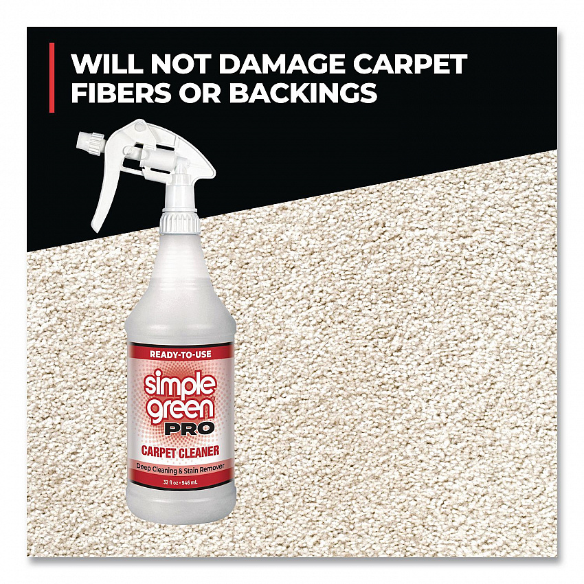 Pro Carpet Cleaner Ready-To-Use, Unscented, 32 oz Spray Bottle, 12/Carton (0506032)