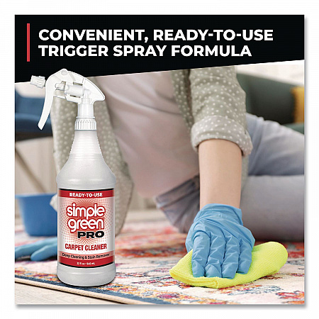 Pro Carpet Cleaner Ready-To-Use, Unscented, 32 oz Spray Bottle, 12/Carton (0506032)