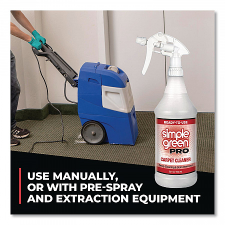 Pro Carpet Cleaner Ready-To-Use, Unscented, 32 oz Spray Bottle, 12/Carton (0506032)